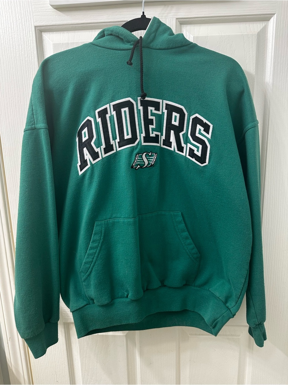 Pact Green 'RIDERS' Pullover Hoodie with Black Drawcord